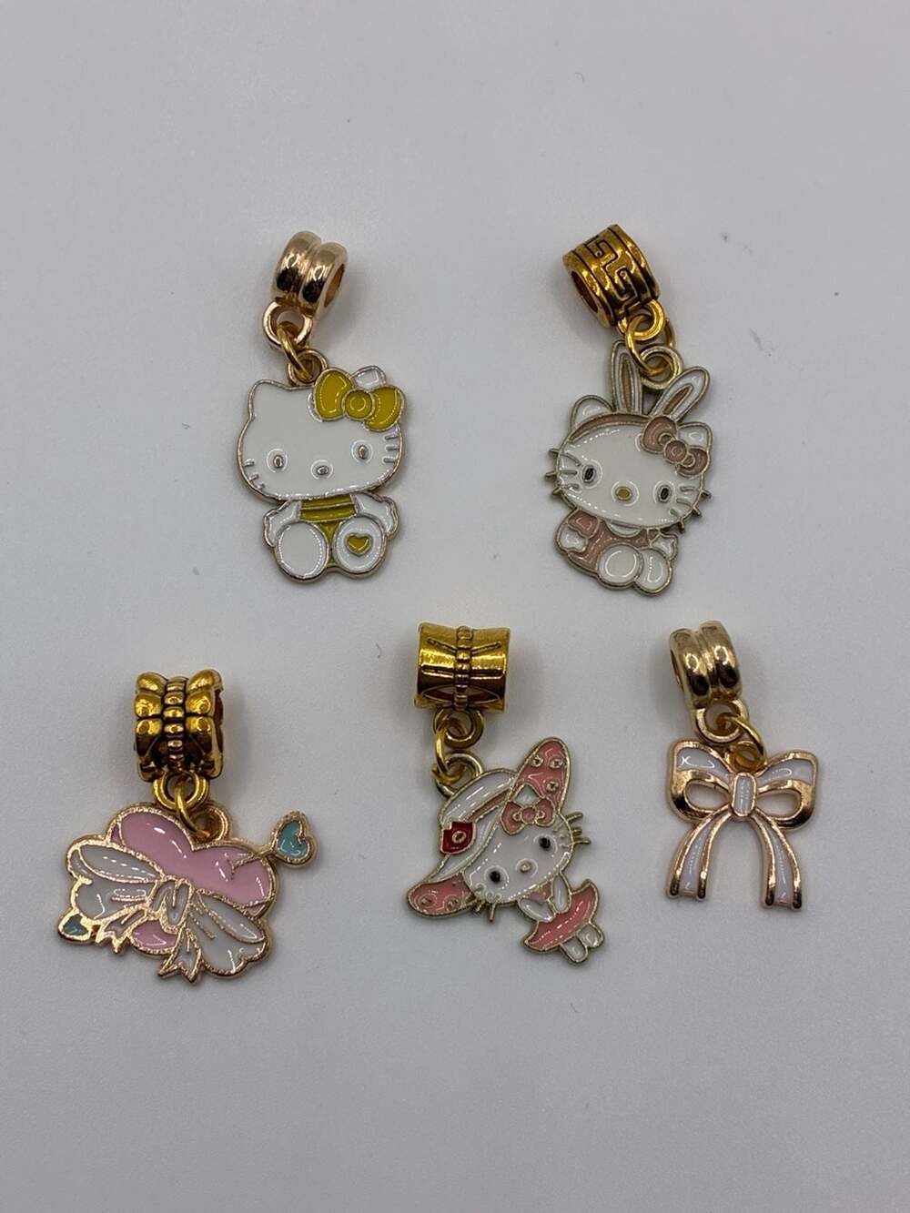 Sanrio Hello Kitty and Friends Enamel Gold Tone European Style Bracelet Charms S